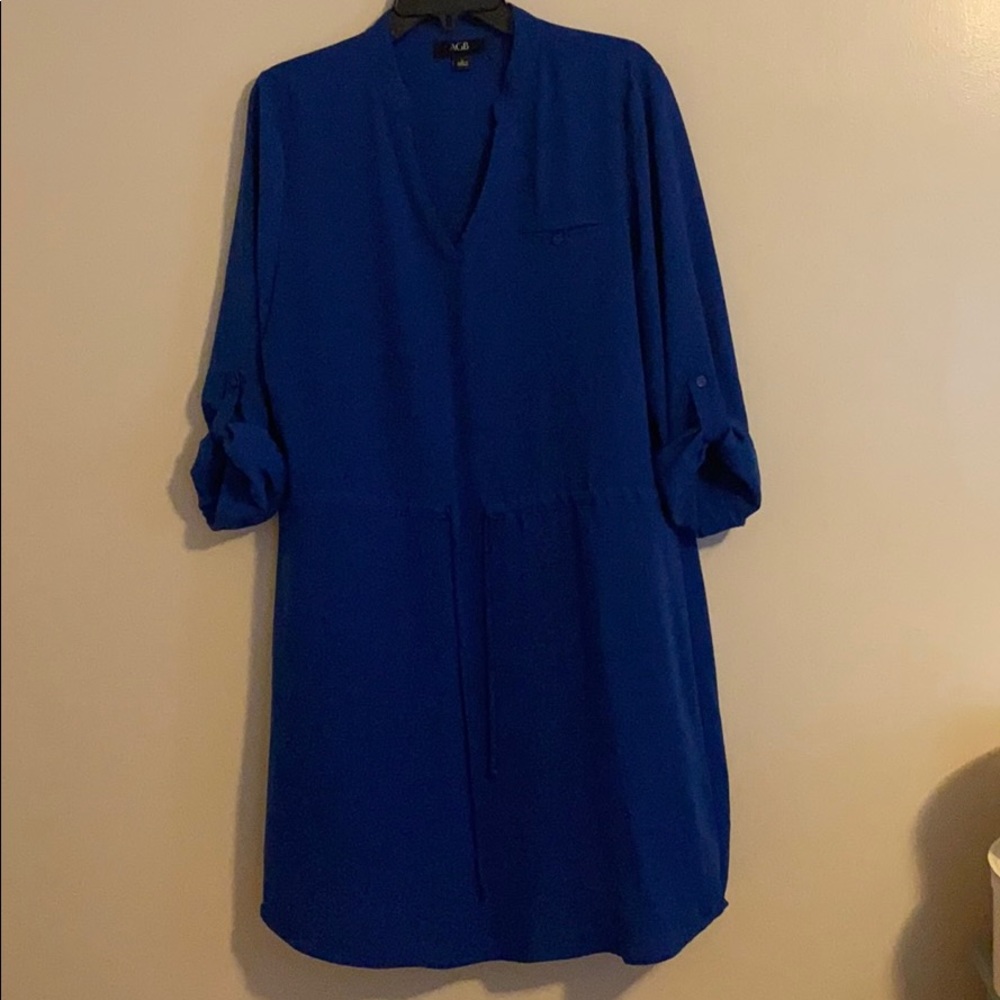 Blue knee length dress